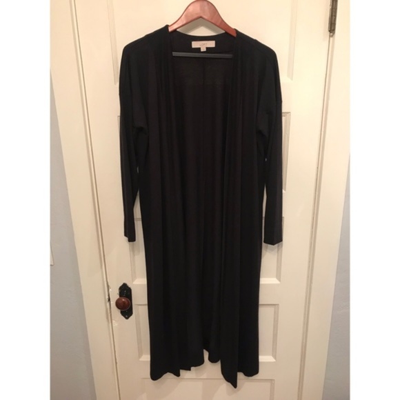 NWT LOFT Knit Duster in Black XXL - Picture 2 of 7